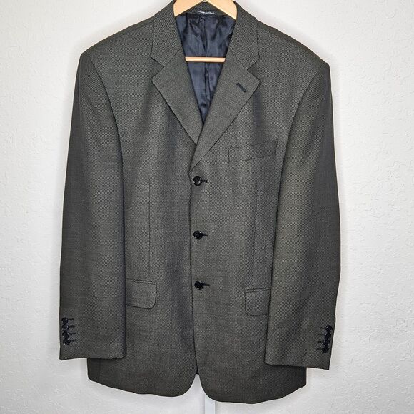 Missoni Italy Men's Blazer 100% Virgin Wool Gray Woven Texture Size 42R - Picture 1 of 6